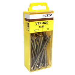 Blister torn. VELOX rosca completa cabeza avellanada impronta PZ Ø3,5x30 mm bicromatado