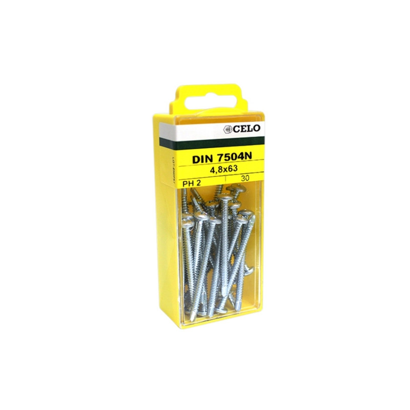 Blister torn. DIN 7504N punta broca cabeza alomada impronta PH Ø4,2x25 mm cincado