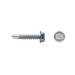 Blister torn. DIN 7504K punta broca cabeza hexagonal Ø4,8x16 mm cincado