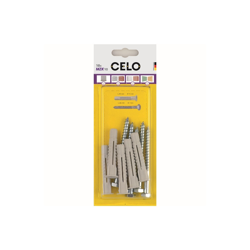 Blister taco multiuso con valona con tornillo MZK 10 SKS