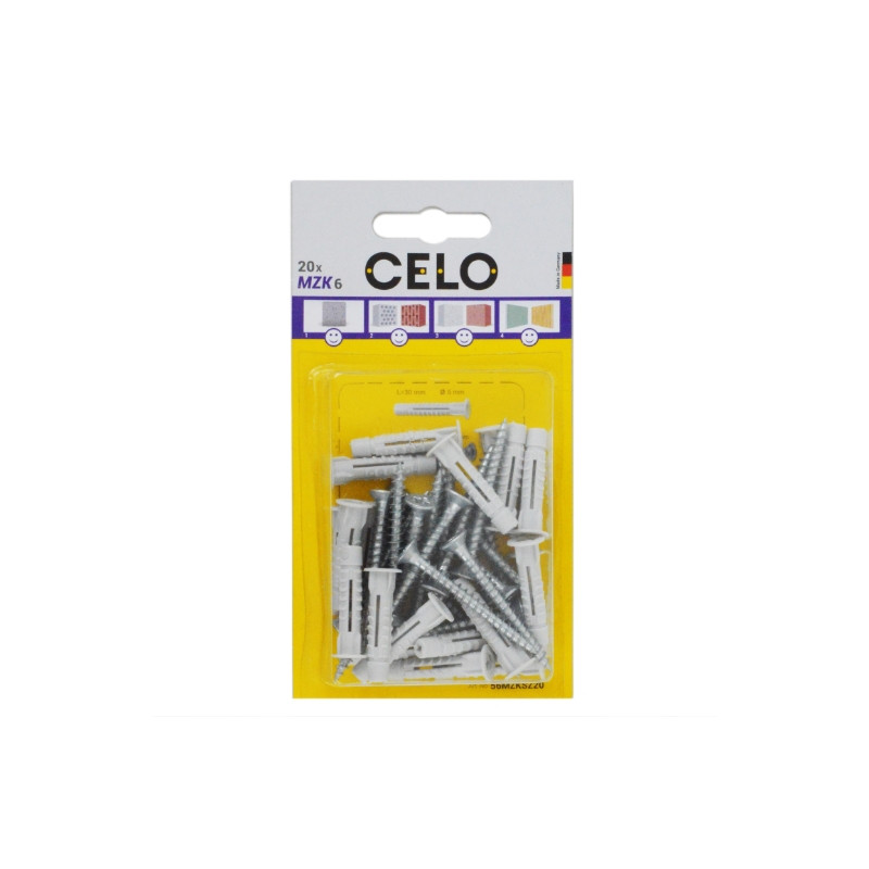 Blister taco multiuso con valona con tornillo MZK 6 SPS