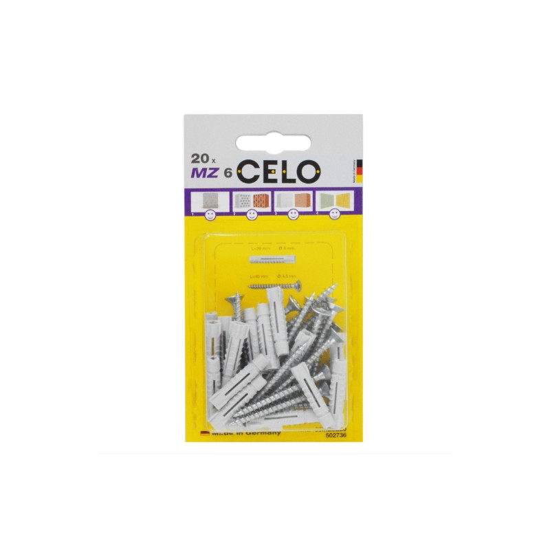 Blister taco multiuso con tornillo MZ 6 SPS