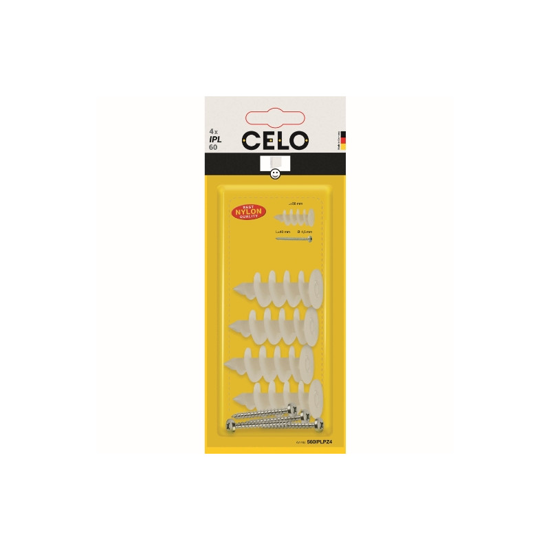 Taco para fijar sobre aislamiento IPL 60 con tornillo 4,5x40