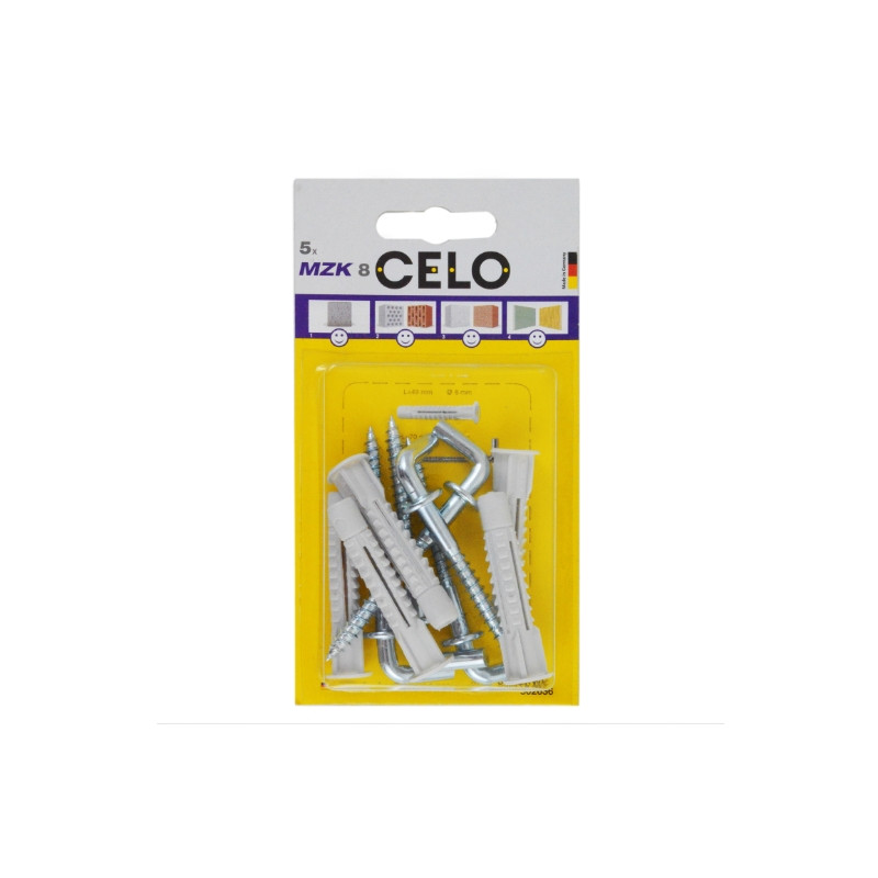 Blister taco multiuso con valona con alcayata MZK 6-41 WH