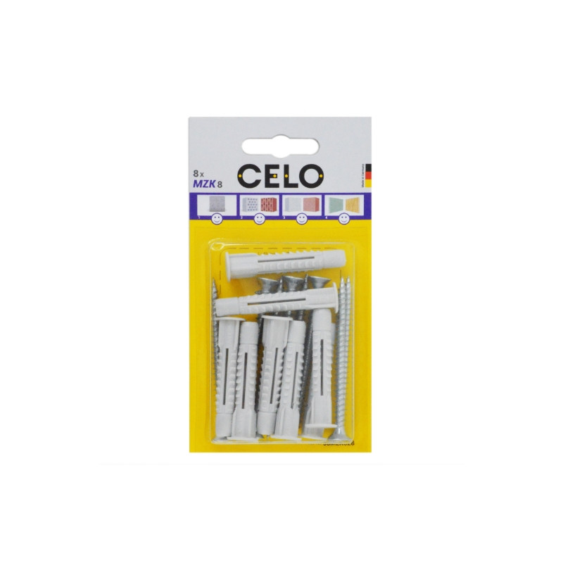 Blister taco multiuso con valona con tornillo MZK 8 SPS