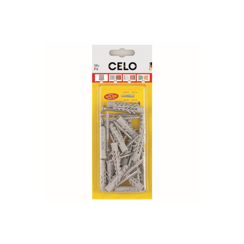 Blister taco standard con gancho NF 8 RH