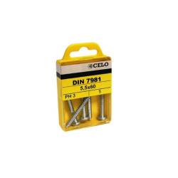 Blister torn. DIN 7981 rosca chapa cabeza alomada impronta PH Ø3,5x19 mm acero inox A2