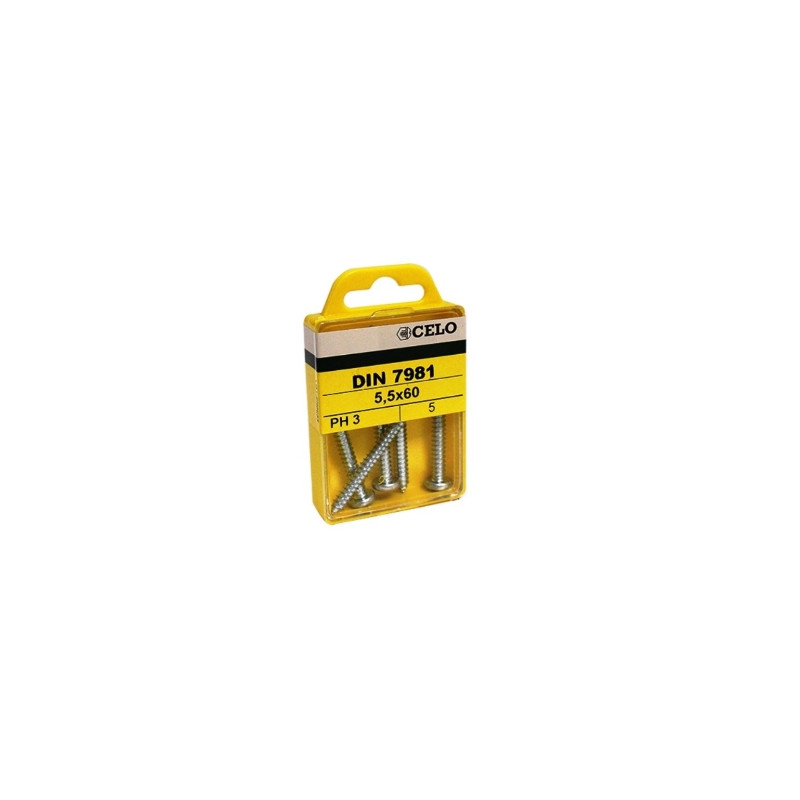Blister torn. DIN 7981 rosca chapa cabeza alomada impronta PH Ø4,8x32 mm cincado