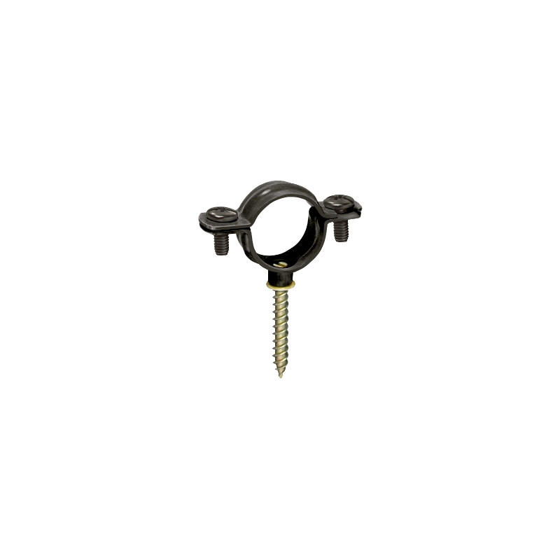 Abrazadera metálica Gas M6 tipo GNK Ø 18 mm acero Plastificado amarillo