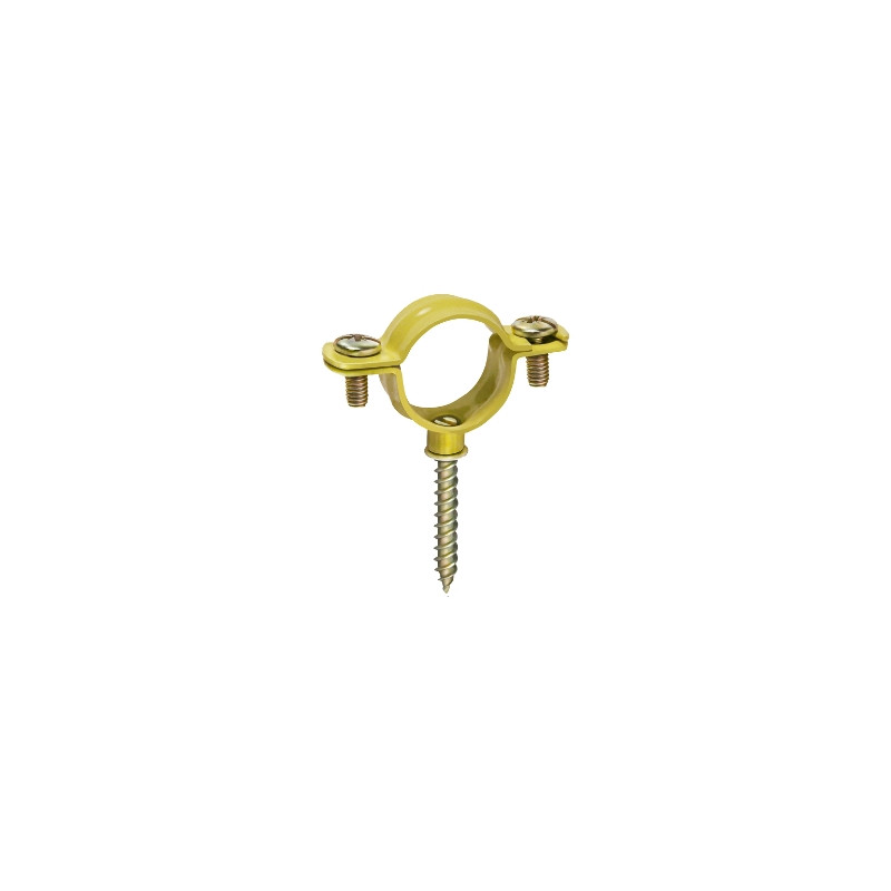 Abrazadera metálica Gas M6 tipo GNK Ø 28 mm acero Plastificado amarillo