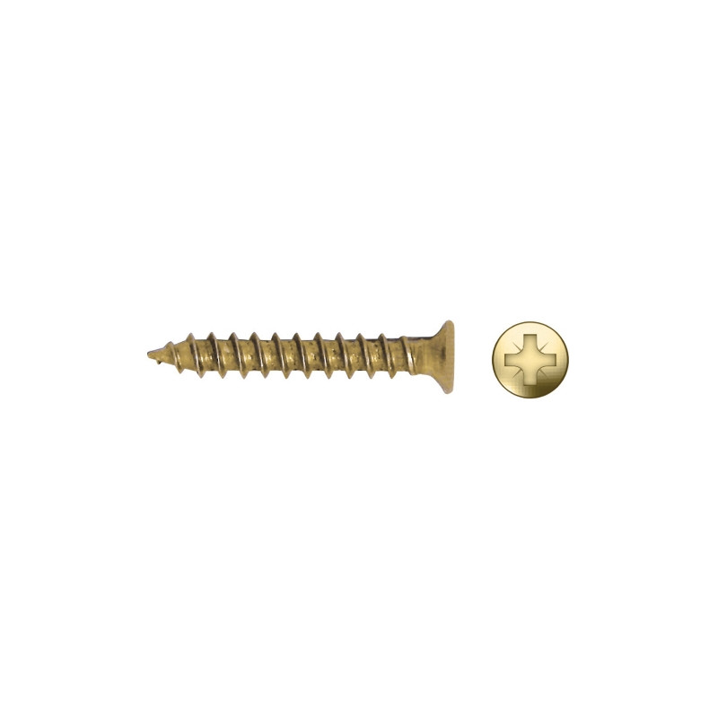 Tornillo BPL rosca madera cabeza alomada impronta PZ Ø3x20 mm bicromatado