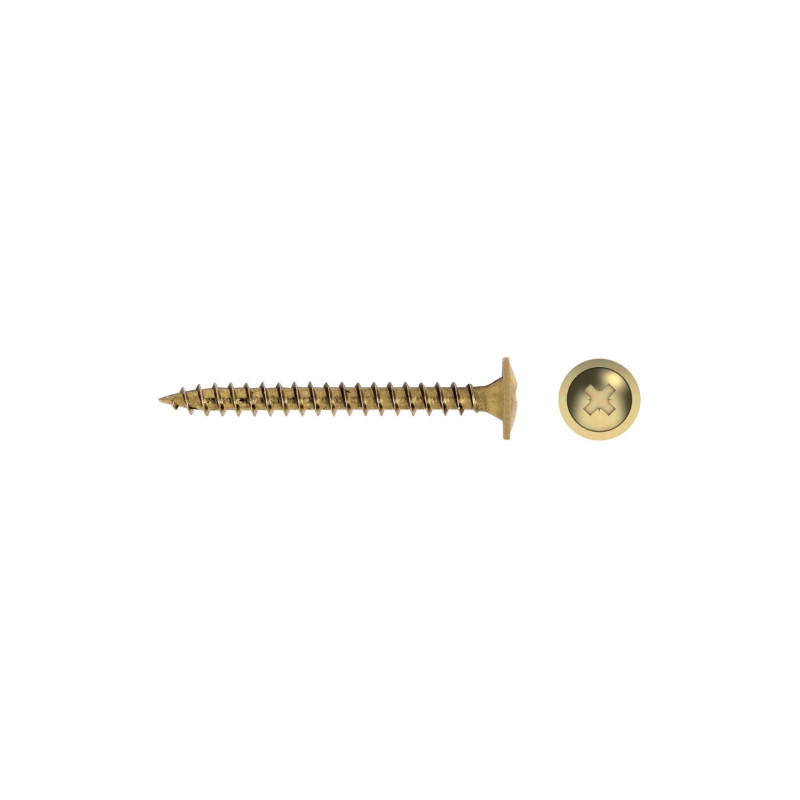 Tornillo CM rosca madera cabeza ancha Ø4x45 mm bicromatado