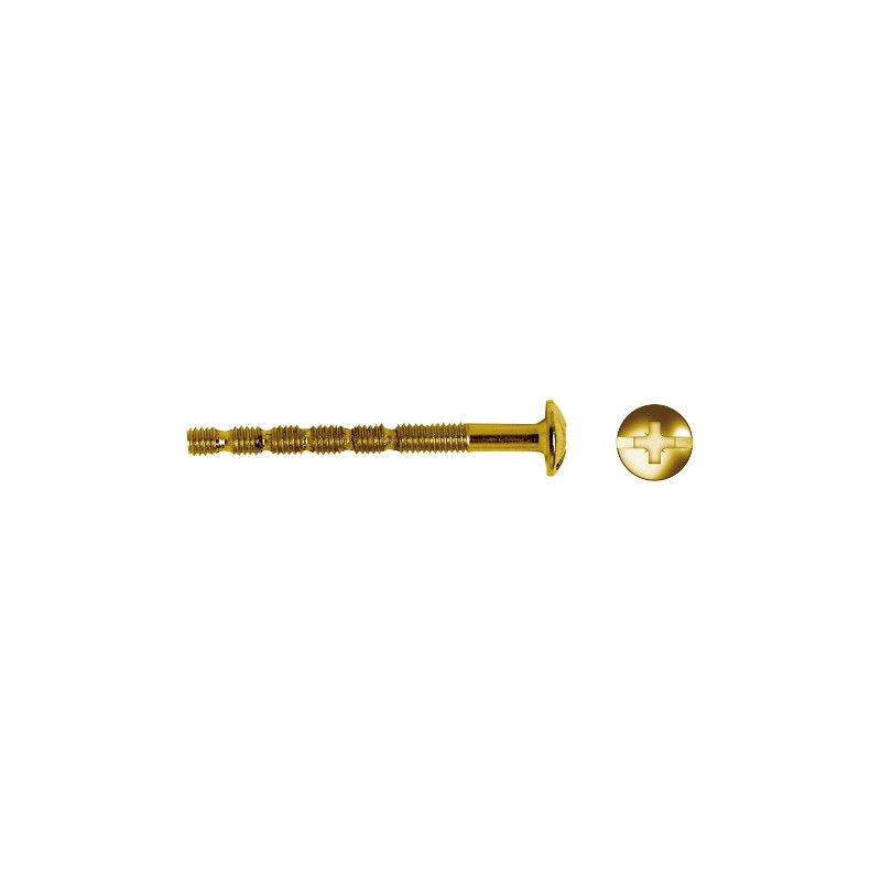 Tornillo TIRM rosca métrica cortable cabeza ancha impronta ranura+PZ M4x45 mm bicromatado