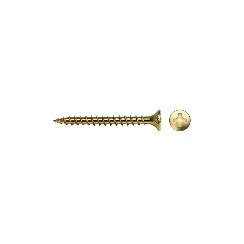 Tornillo VELOX rosca completa cabeza avellanada impronta PZ Ø4,5x60 mm bicromatado