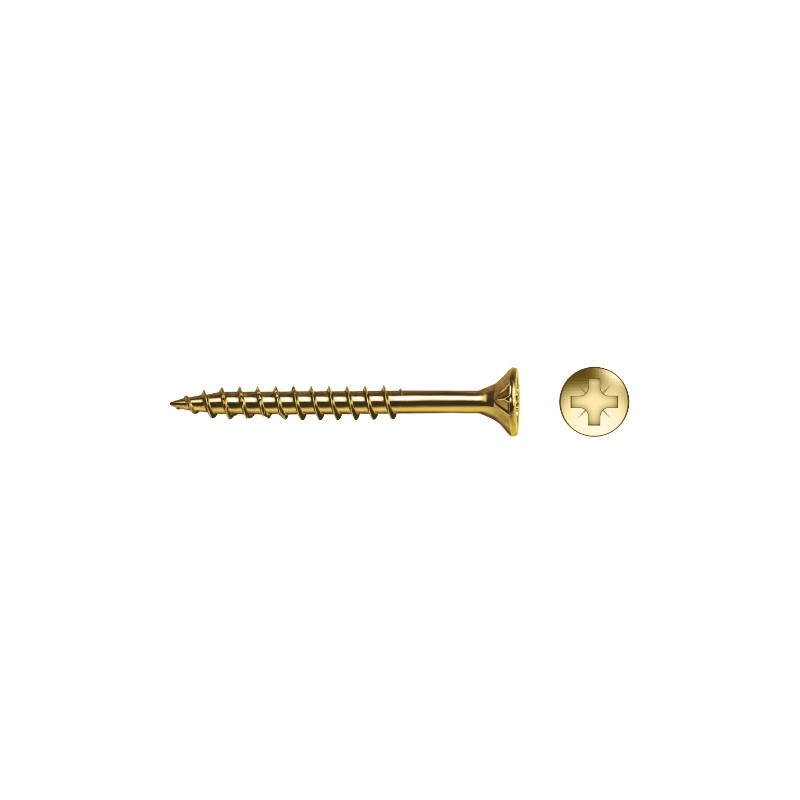 Tornillo VELOX rosca parcial cabeza avellanada impronta PZ Ø5x70/40 mm bicromatado