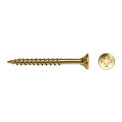 Tornillo VELOX rosca parcial cabeza avellanada impronta PZ Ø5x90/60 mm bicromatado