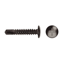 Tornillo FST punta broca cabeza baja impronta PH Ø3,5x9,5 cincado negro