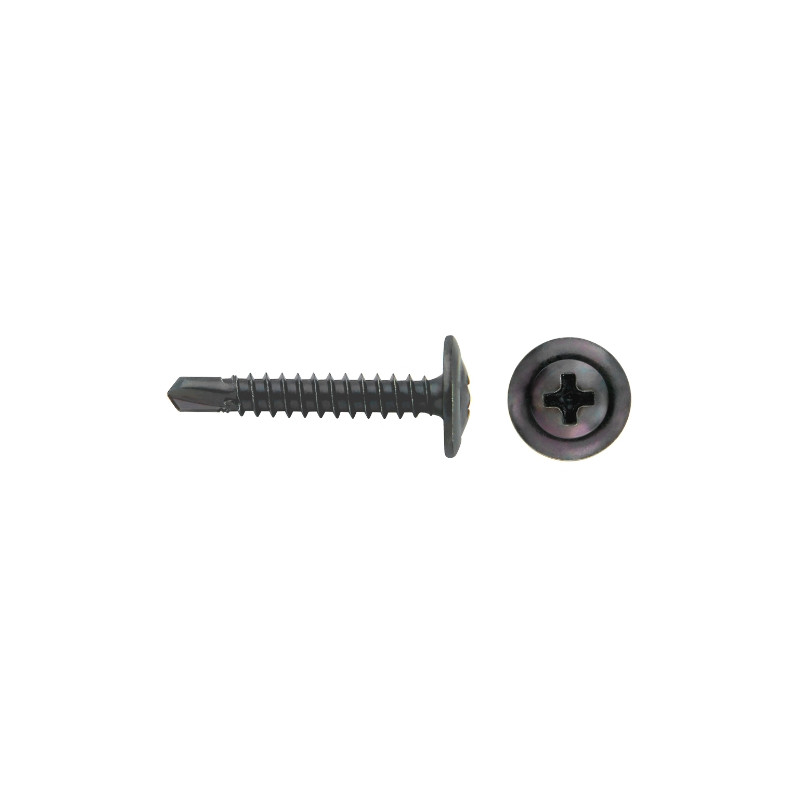 Tornillo 75HA punta broca cabeza arandela estampada impronta PH Ø4,2x19 cincado negro