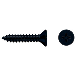 Tornillo DIN 7982 rosca chapa cabeza avellanada impronta PH Ø4,2x19 mm cincado negro