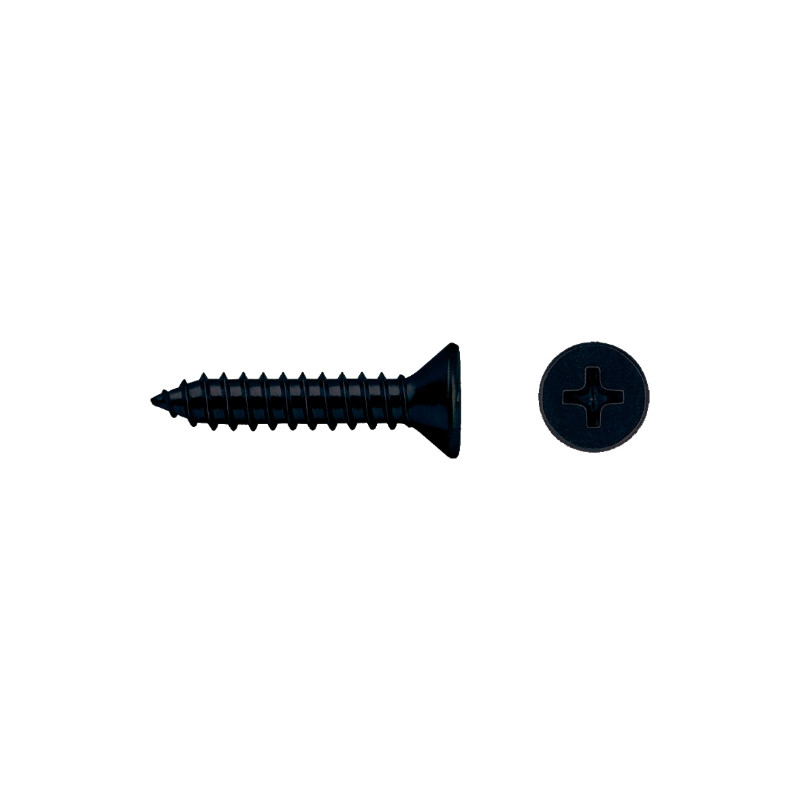 Tornillo DIN 7982 rosca chapa cabeza avellanada impronta PH Ø4,2x19 mm cincado negro