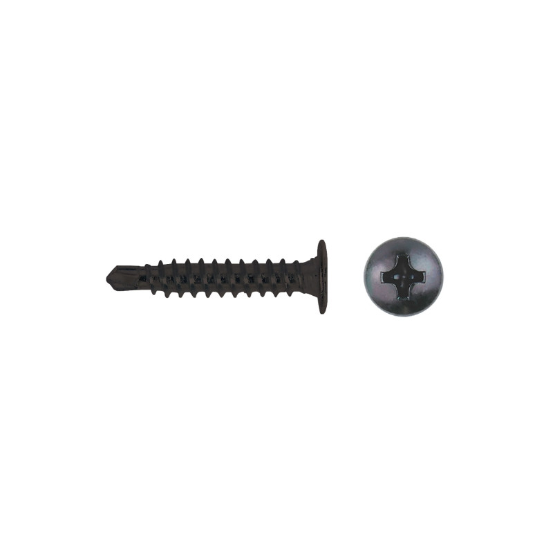 Tornillo CET punta broca reducida cabeza extraplana impronta PH Ø4,2x23 cincado negro