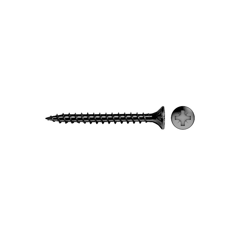Tornillo VELOX rosca completa cabeza avellanada impronta PZ Ø4x40 mm cincado negro