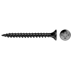Tornillo VELOX rosca completa cabeza avellanada impronta PZ Ø4,5x40 mm cincado negro