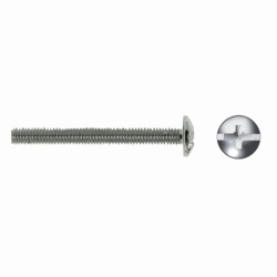 Tornillo TIR rosca métrica cabeza ancha impronta ranura+PZ M4x40 mm Niquelado
