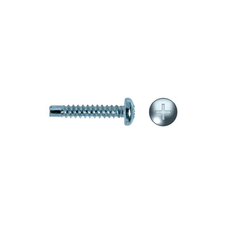 Tornillo DIN 7981-0 rosca chapa punta guia cabeza alomada impronta PH Ø4,2x19 mm acero inox A2