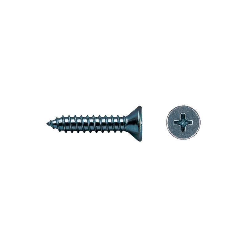 Tornillo DIN 7982 rosca chapa cabeza avellanada impronta PH Ø4,2x25 mm acero inox A2