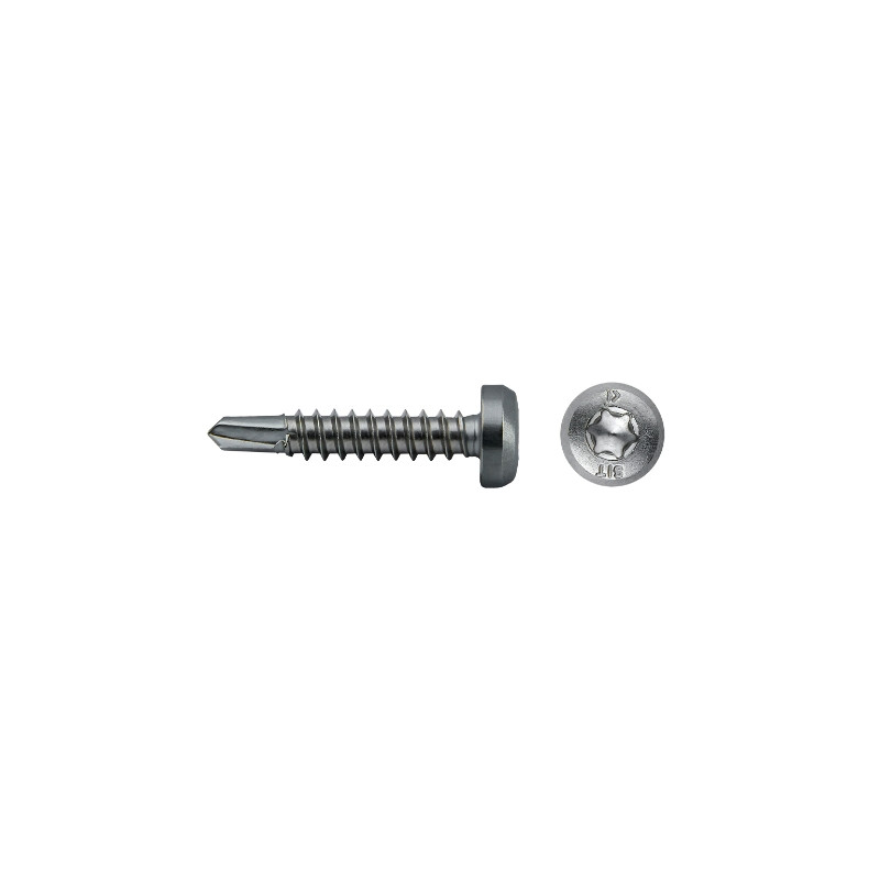 Tornillo A85S punta broca cabeza alomada impronta SIT Ø4,8x38 mm acero inox A2