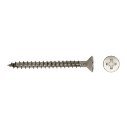 Tornillo DIN 7505A rosca madera cabeza avellanada impronta PZ Ø5x40 mm acero inox A2