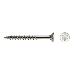 Tornillo VELOX rosca parcial cabeza avellanada impronta SIT Ø6x50/30 mm acero inox A2
