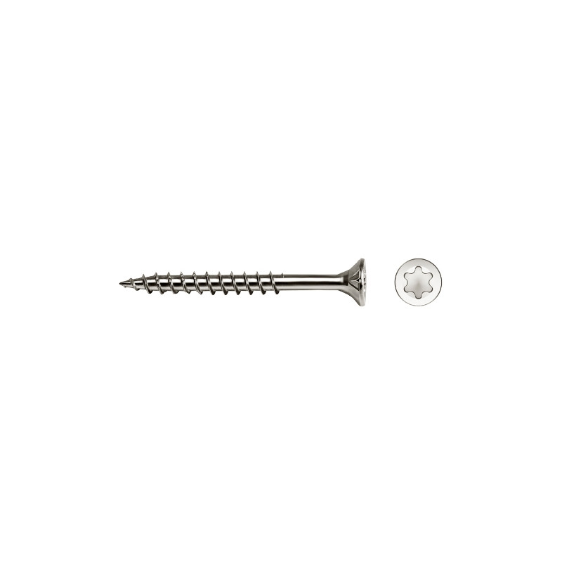 Tornillo VELOX rosca parcial cabeza avellanada impronta SIT Ø6x70/40 mm acero inox A2