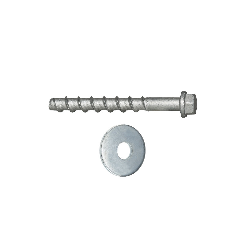 Anclaje tornillo directo a hormigón BTS 10-180/95, cabeza hexagonal con arandela estampada, ZnAl