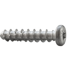 Anclaje tornillo directo BTS PT 5x60 cabeza alomada recubrimiento láminas de zinc aluminio