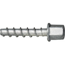 Anclaje tornillo directo a hormigón Ø 6x35 mm, cabeza manguito M6, recubrimiento Zn-Al