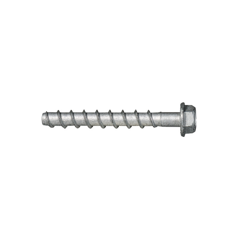 Anclaje tornillo directo a hormigón Ø 6x40 mm, cabeza hexagonal SW10 con arandela, recubrimiento Zn-Al