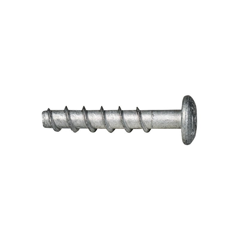 Anclaje tornillo directo a hormigón Ø 6x55 mm, cabeza alomada ancha TX 30, recubrimiento Zn-Al