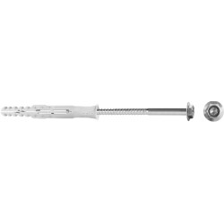 Taco largo multimaterial MFR SB 10-160 SSKS avellanado, tornillo hexagonal con arandela , cincado