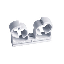 Abrazadera doble de nylon Abranyl® multidiámetro ABMD Ø 14-18 color Blanco