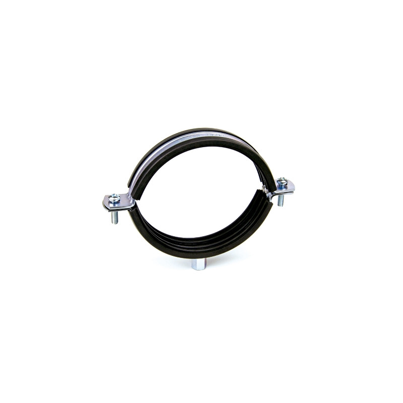 Abrazadera metálica reforzada isofónica M8+M10 tipo RI Ø 125 mm acero cincado