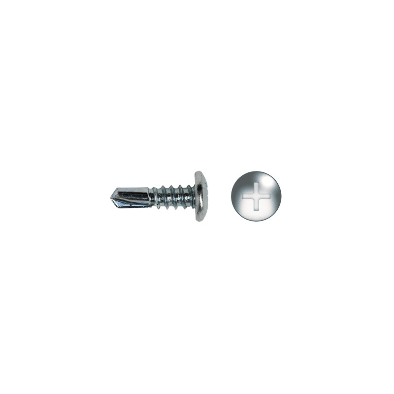 Tornillo punta broca cabeza ancha AGRP Ø 4,2x13 acero cincado
