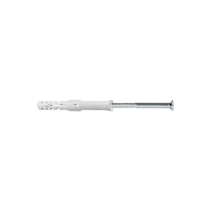 Taco largo multimaterial MFR SB 14-140 TX avellanado, con tornillo avellanado , cincado