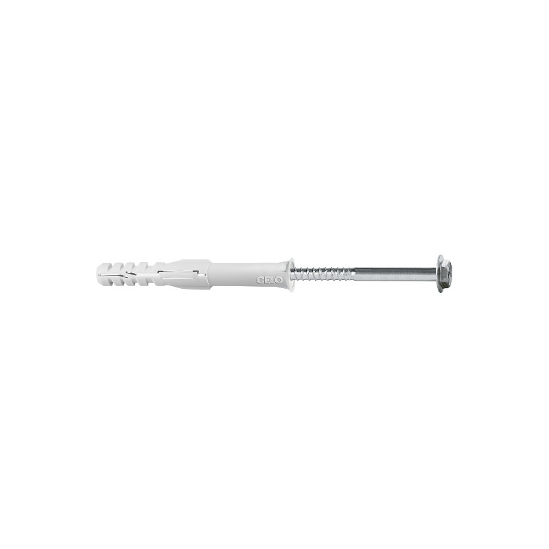 Taco largo multimaterial MFR SB 14-270 SSKS avellanado, tornillo hexagonal con arandela , cincado