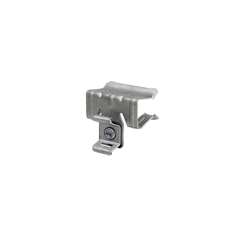 Clip viga para brida 15-20 con orificio 9x3 recubrimiento láminas de zinc aluminio gris