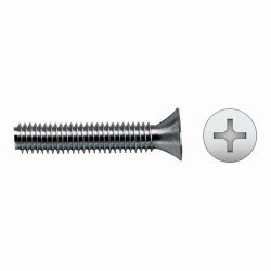 Tornillo DIN 965 rosca métrica cabeza avellanada impronta PH M3x10 mm cincado