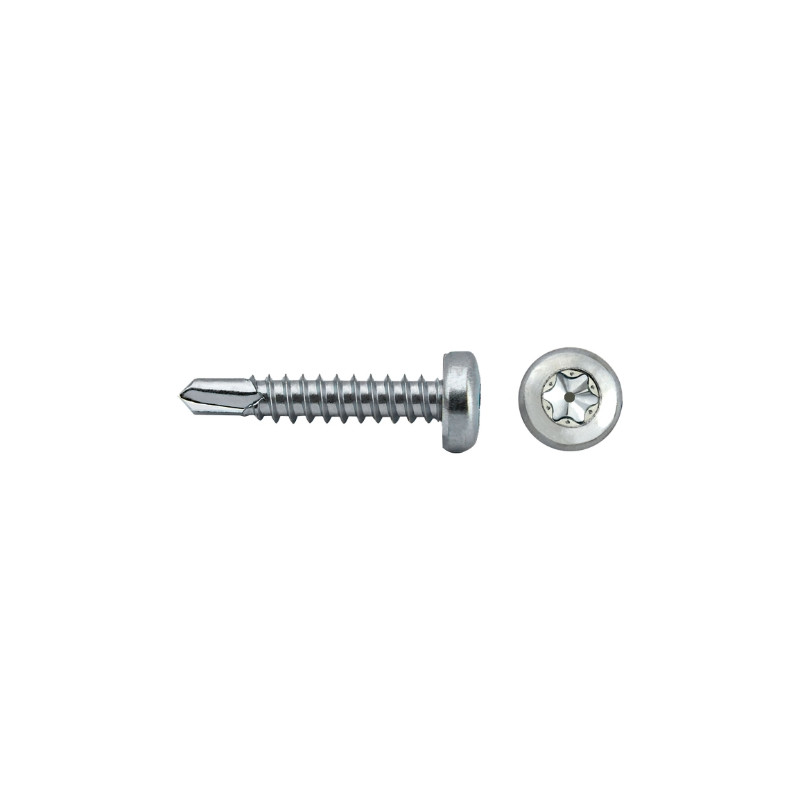 Tornillo A85T punta broca cabeza alomada impronta TORX inviolable 3,9x13 cincado