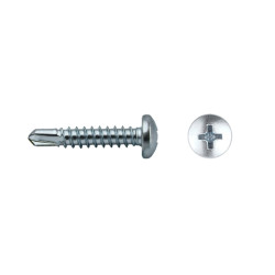 Tornillo DIN 7504N punta broca cabeza alomada impronta PH Ø3,9x13 mm cincado