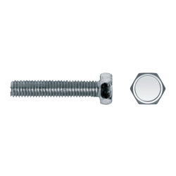 Tornillo DIN 933 rosca métrica cabeza hexagonal M4x15 mm cincado